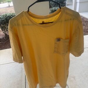 Carhartt Mustard Short Sleeve Tee Pocket Relaxed Size Medium